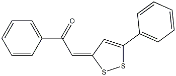 1-Phenyl-2-(5-phenyl-3H-1,2-dithiol-3-ylidene)ethanone 结构式