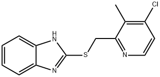 2-(4-氯-3-甲基-2-吡啶基甲硫基)-1H-苯并咪唑 结构式