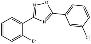 3-(2-Bromophenyl)-5-(3-chlorophenyl)-1,2,4-oxadiazole 结构式