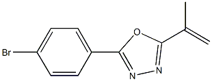 2-(4-BroMophenyl)-5-(prop-1-en-2-yl)-1,3,4-oxadiazole 结构式