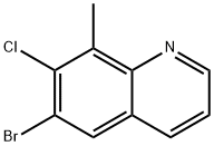 6-BROMO-7-CHLORO-8-METHYLQUINOLINE 结构式