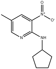 2-CyclopentylaMino-5-Methyl-3-nitropyridine 结构式