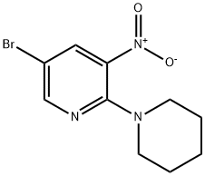 5-BroMo-3-nitro-2-(piperidin-1-yl)pyridine 结构式