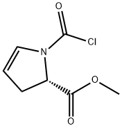 1H-Pyrrole-2-carboxylicacid,1-(chlorocarbonyl)-2,3-dihydro-,methylester,(S)-(9CI) 结构式