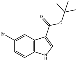 5-溴-3-吲哚甲酸叔丁酯 结构式