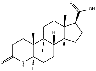 3-酮-4-氮杂-5a-雄烷-17b-羧酸 结构式