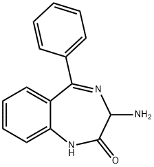 3-氨基-5-苯基-1H-苯并[E][1,4]二氮杂卓-2(3H)-酮 结构式