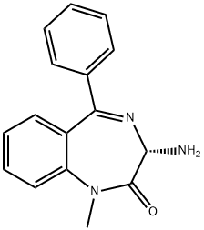 (R)-3-AMINO-1-METHYL-5-PHENYL-1,3-DIHYDRO-BENZO[E][1,4]DIAZEPIN-2-ONE 结构式