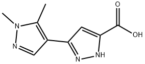 5-(1,5-二甲基-1H-吡唑-4-基)-1H-吡唑-3-羧酸 结构式