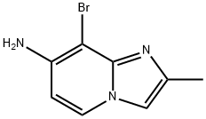 8-溴-2-甲基咪唑并[1,2-A]吡啶-7-胺 结构式