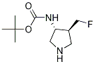 trans-(4-Fluoromethyl-pyrrolidin-3-yl)-carbamic acid tert-butyl ester 结构式