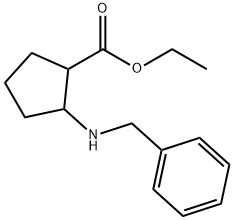 2-(苄基氨基)环戊烷-1-羧酸乙酯 结构式
