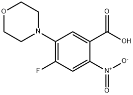 2-硝基-4-氟-5-(4-吗啉基)苯甲酸 结构式