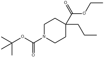 1-(叔丁基) 4-乙基 4-丙基哌啶-1,4-二羧酸 结构式