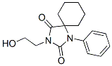 3-(2-Hydroxyethyl)-1-phenyl-1,3-diazaspiro[4.5]decane-2,4-dione 结构式