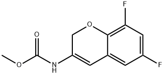 CARBAMIC ACID, N-(6,8-DIFLUORO-2H-1-BENZOPYRAN-3-YL)-, METHYL ESTER 结构式