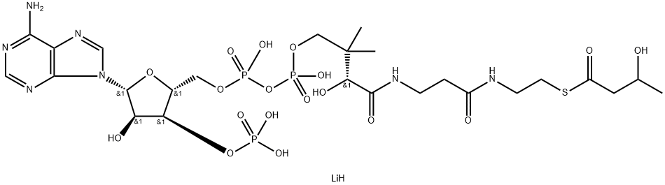 DL-BETA-HYDROXYBUTYRYL COENZYME A LITHIUM SALT 结构式