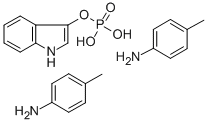 3-INDOXYL PHOSPHATE, DI-P-TOLUIDINIUM SALT 结构式