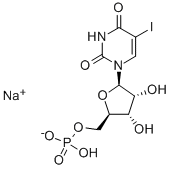 5-碘尿苷-5'-单磷酸钠盐 结构式