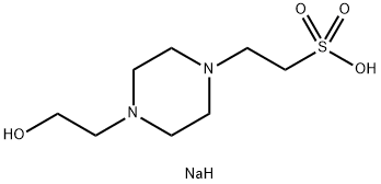 4-(2-羟乙基)-1-哌嗪乙烷磺酸半钠盐 结构式