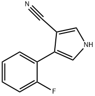 4-(2-氟苯基)-1H-吡咯-3-甲腈 结构式