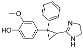 4-[2-(4,5-dihydro-1H-imidazol-2-yl)-1-phenyl-cyclopropyl]-2-methoxy-ph enol 结构式
