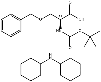 BOC-D-丝氨酸苄醚-二环己胺盐 结构式