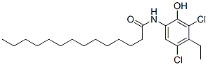 N-(3,5-Dichloro-4-ethyl-2-hydroxyphenyl)tetradecanamide 结构式