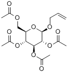 烯丙基-四-O-乙酰基-BETA-D-吡喃葡萄糖苷 结构式