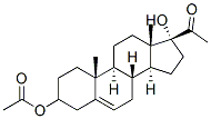 20-Oxopregn-5-ene-3,17-diol 3-acetate 结构式