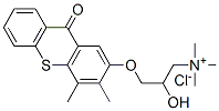 (3-(3,4-二甲基-9-氧-9H-硫杂环-2-基氧基)-2-OH-丙基)三氨基氯 结构式