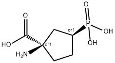 (+/-)-1-AMINO-TRANS-3-PHOSPHONO-CYCLOPEN TANE CARBO 结构式