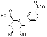 4-硝基苯基 β-D-葡糖苷酸 结构式