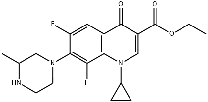 8-氟-3-乙酯加替沙星 结构式