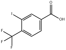 3-碘-4-三氟甲基苯甲酸 结构式