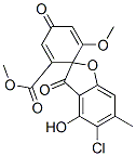 5-Chloro-4-hydroxy-6'-methoxy-6-methyl-3,4'-dioxospiro[benzofuran-2(3H),1'-[2,5]cyclohexadiene]-2'-carboxylic acid methyl ester 结构式