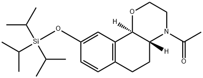 (+)-N-Acetyl 3,4,4a,5,6,10b-Hexahydro-2H-naphtho[1,2-β][1,4]oxazine-9-ol Triisopropylsilyl Ether