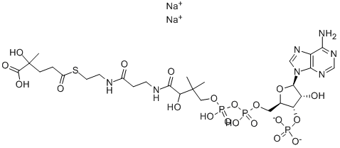 三羟基三甲基戊二酸单酰辅酶A(HMG-COA) 结构式
