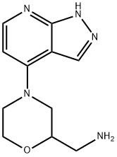 (4-(1H-吡唑并[3,4-B]吡啶-4-基)吗啉-2-基)甲胺 结构式
