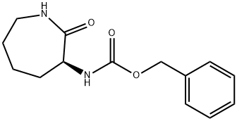 (S)-2-氧代-3-(CBZ-氨基)氮杂环庚烷 结构式