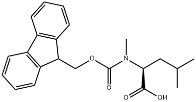 Fmoc-N-甲基-L-亮氨酸 结构式
