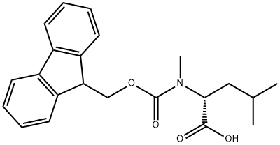 Fmoc-N-甲基-D-亮氨酸 结构式