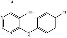 6-氯-N4-(4-氯苯基)嘧啶-4,5-二胺 结构式