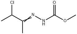 Hydrazinecarboxylic  acid,  2-(2-chloro-1-methylpropylidene)-,  methyl  ester 结构式