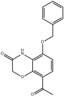 8-乙酰基-5-(苄氧基)-2H-苯并[B][1,4]恶嗪-3(4H)-酮 结构式