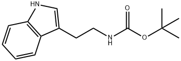 (2-(1H-吲哚-3-基)乙基)氨基甲酸叔丁酯 结构式