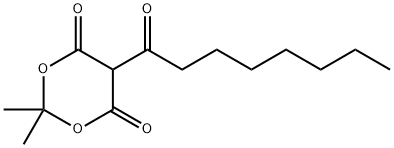 5-辛酰基-2,2-二甲基-1,3-二恶烷-4,6-二酮 结构式