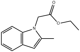 2-(2-甲基-1H-吲哚-1-基)乙酸乙酯 结构式