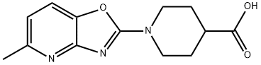 1-(5-methyl[1,3]oxazolo[4,5-b]pyridin-2-yl)piperidine-4-carboxylic acid 结构式