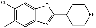 6-氯-5-甲基-2-哌啶-4-基-1,3-苯并噁唑 结构式